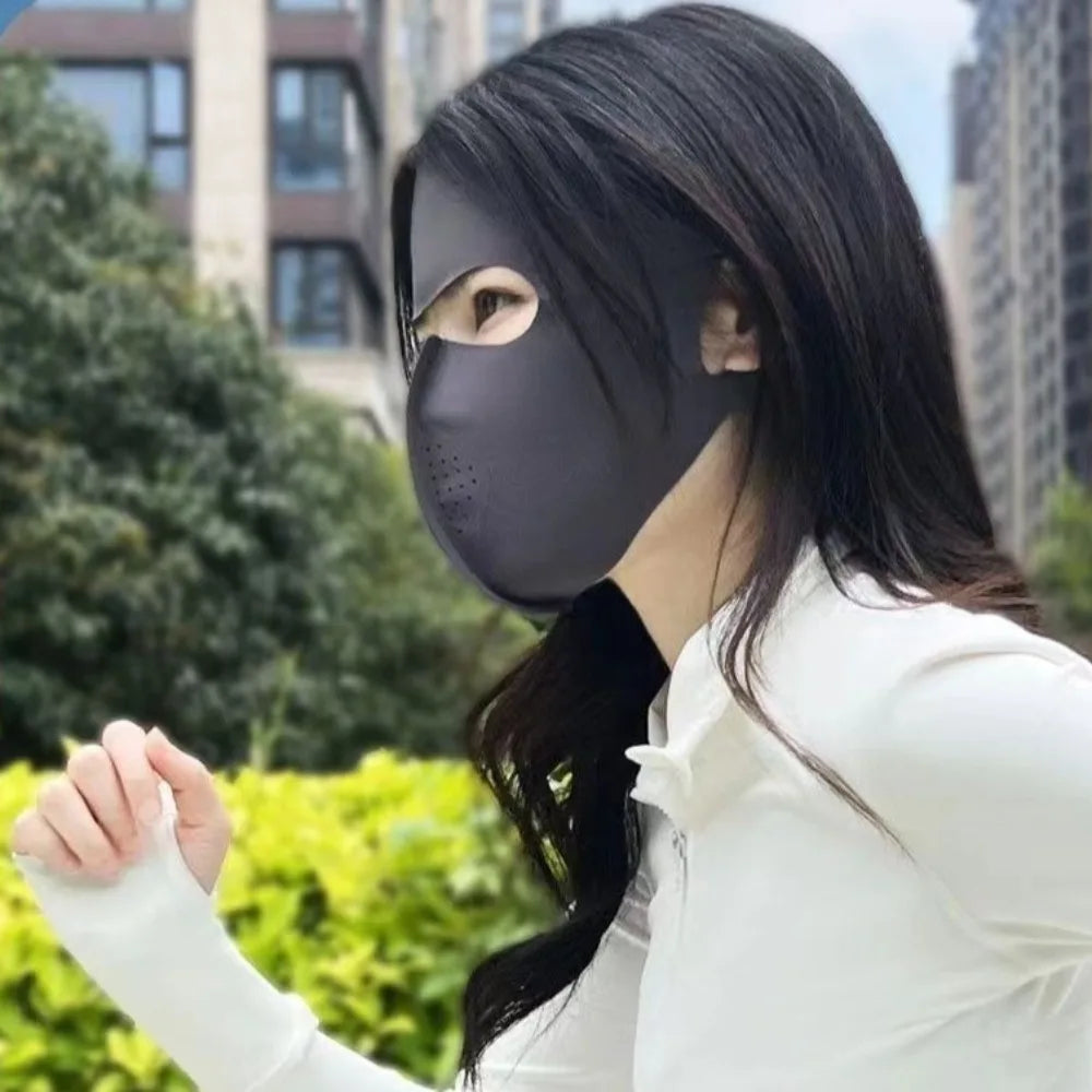 New Breathable Ice Silk Mask Anti-UV Traceless Sunscreen Mask Riding Face Mask Outdoor Sports