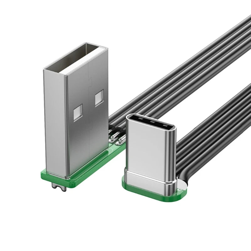 N3UC 5-200cm Data Transfer Cord Charging Extention Wire USB to USB Cable Flat Cord Charging Cable USB2.0 480Mbps Data Wire