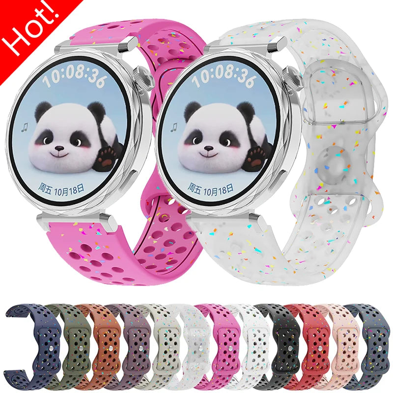 18mm Women Wristband for Huawei Watch GT6 41mm GT5 Pro 46mm Sport Silicone Breathe Strap Bracelet for Huawei Watch GT4 41mm Band