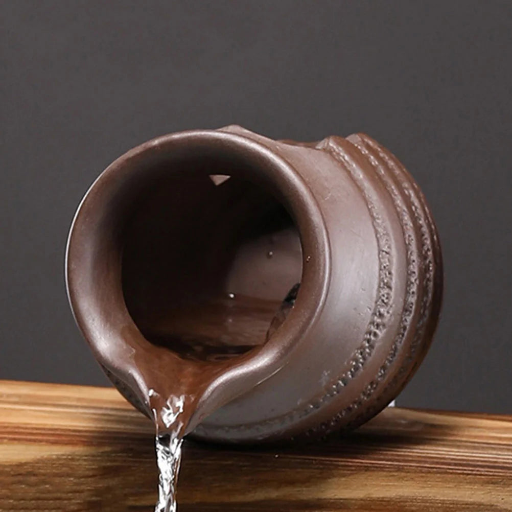 Ceramic Jar Water Fountain Fish Tank Water Dispenser Aquarium Waterfall Filter Roller Decoration