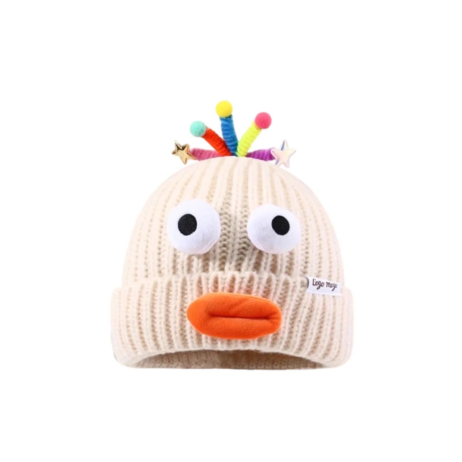 Women's Hat Funny Cartoon Sausage Mouth Wool Hat Knitted Ear Protectioned Hat Winter Warm Cute Big Head Cute Funny Hat