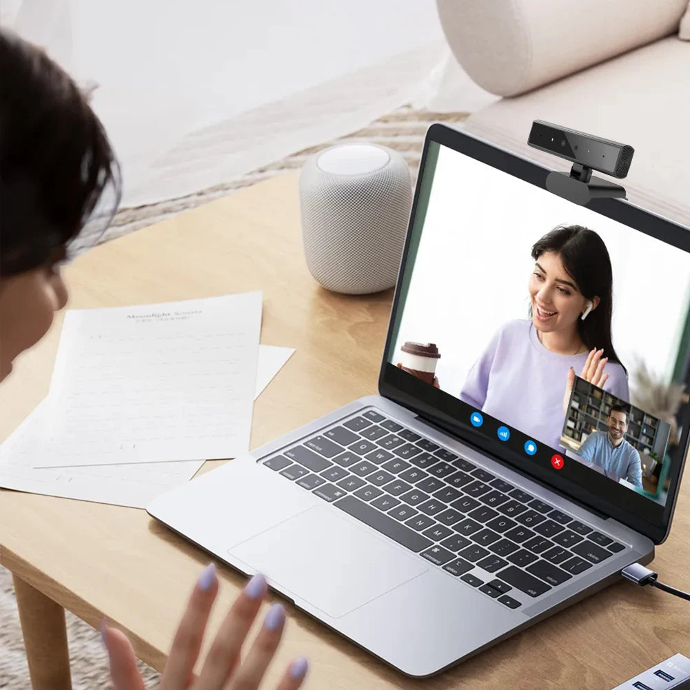 Identification Login Web Camera for Windows Hello with Base USB Computer Webcam 5MP 2K Detachable Web Camera for Computer Laptop