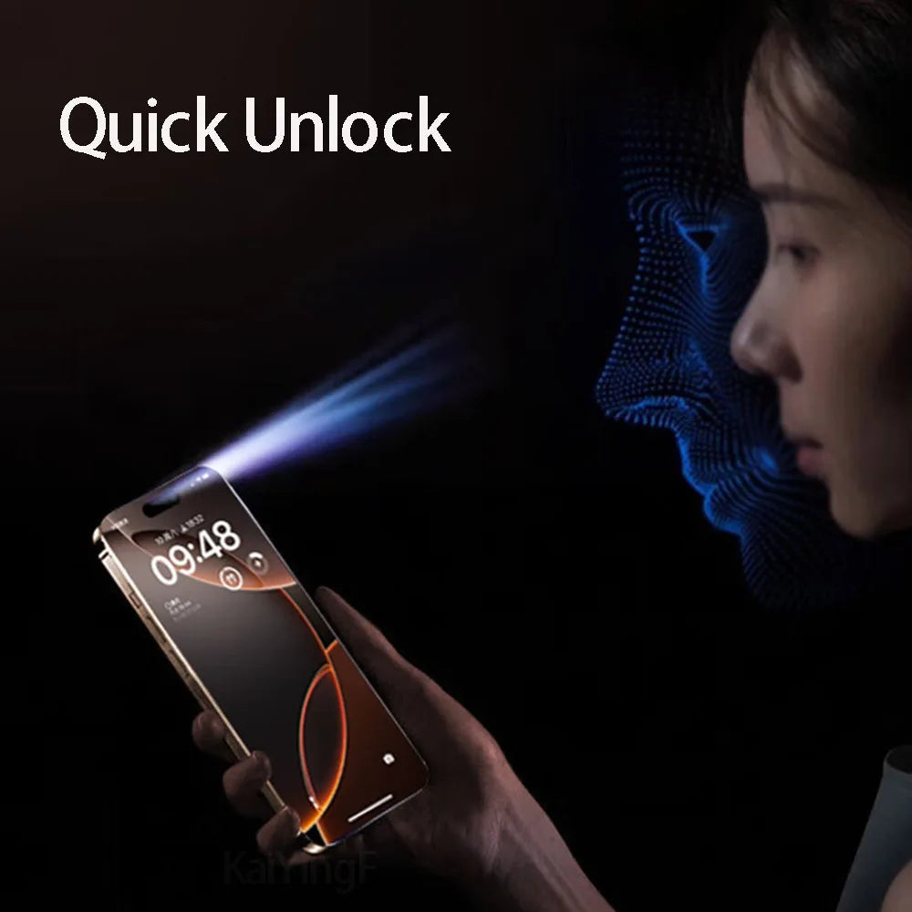 4Pcs Anti-Spy Tempered Glass For iPhone 16 15 14 13 12 11 Pro Max Screen Protector For iPhone XS Max XR Full Cover Privacy Glass