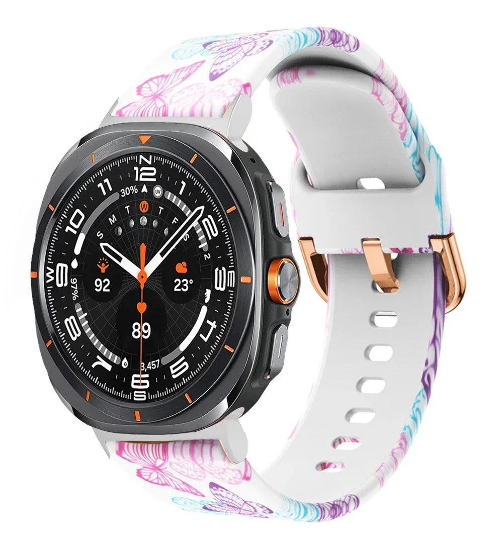 Printing Strap for For Samsung Galaxy Watch 7 Ultrta Replacement Silicone SmartWatch Wristband Bracele correa galaxy watch ultra