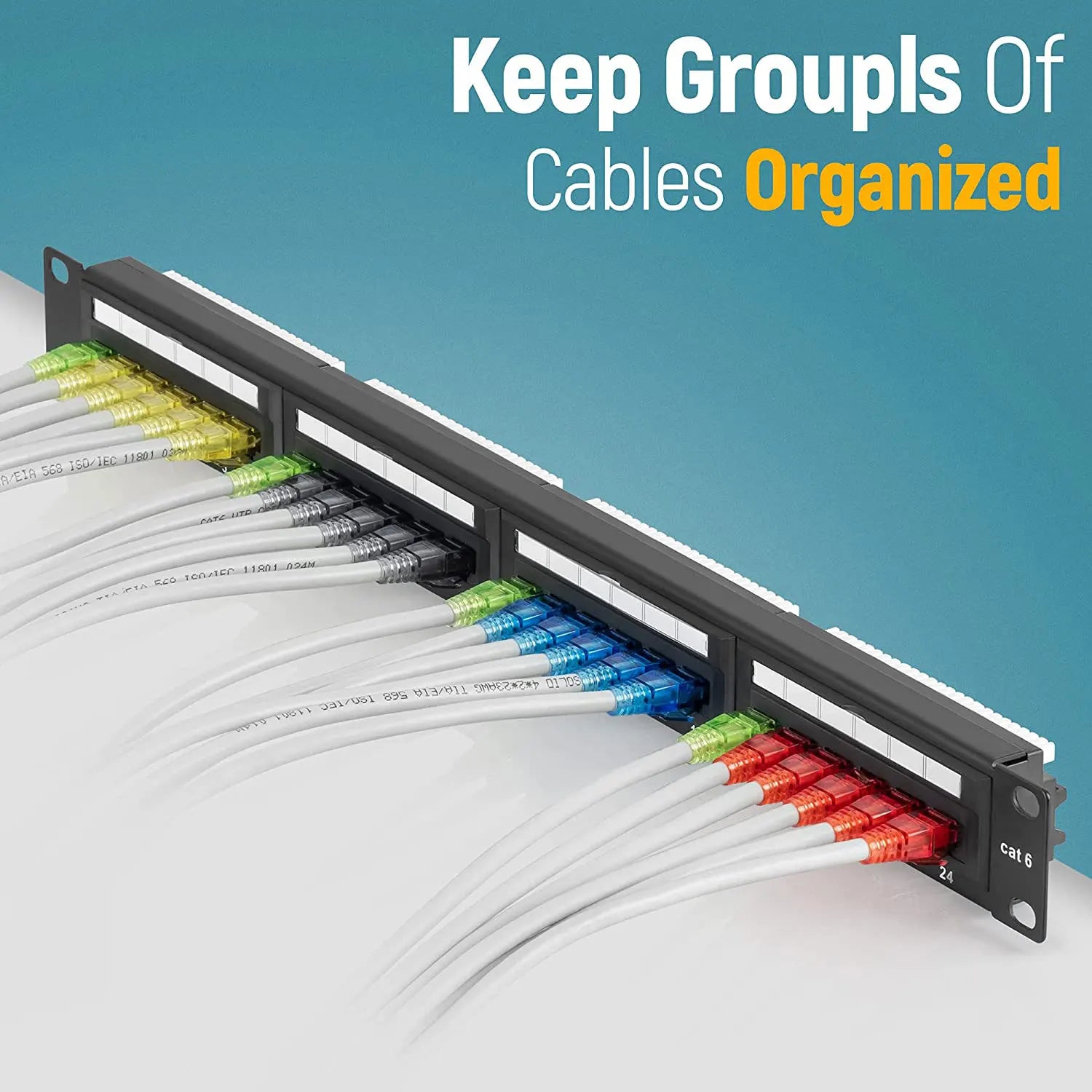 ZoeRax RJ45 Cat6 Pass Through Connectors, Assorted Colors, EZ to Crimp Modular Plug for Solid or Stranded UTP Network Cable