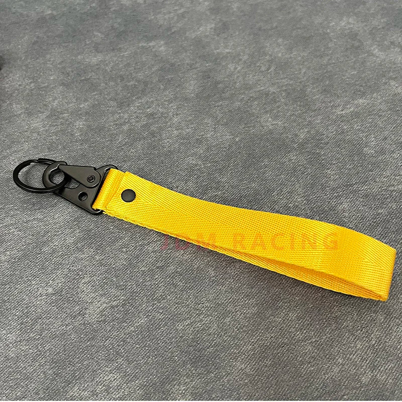 Fashion Solid Color Ribbon Keychain Lanyard Business Gift Key Chain Men Women Car Key Strap Waist Wallet KeyChains Keyrings