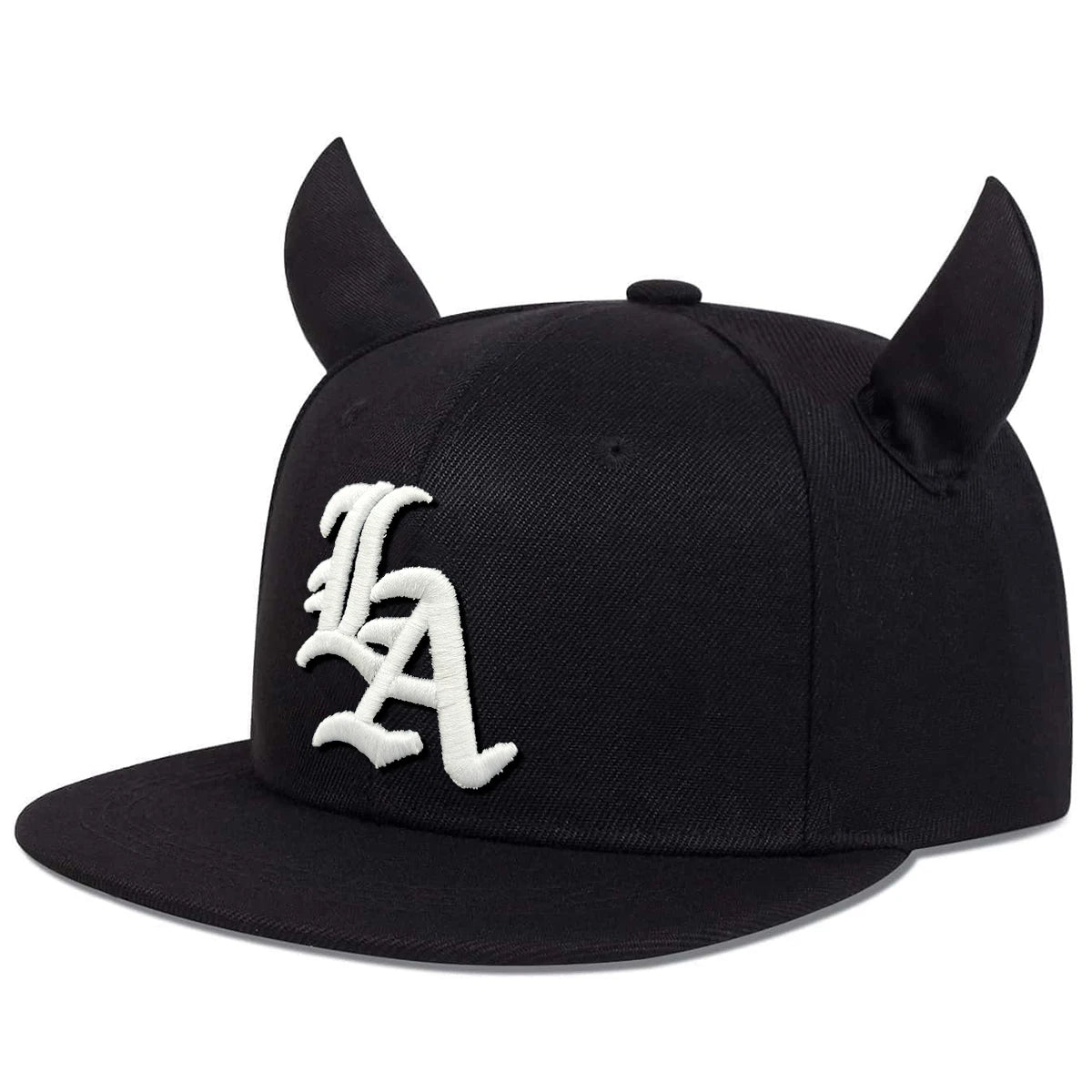 Unisex Personality Letter Embroidery Ox Horn Hip-hop Hats Outdoor Adjustable Casual Baseball Caps Sunscreen Hat