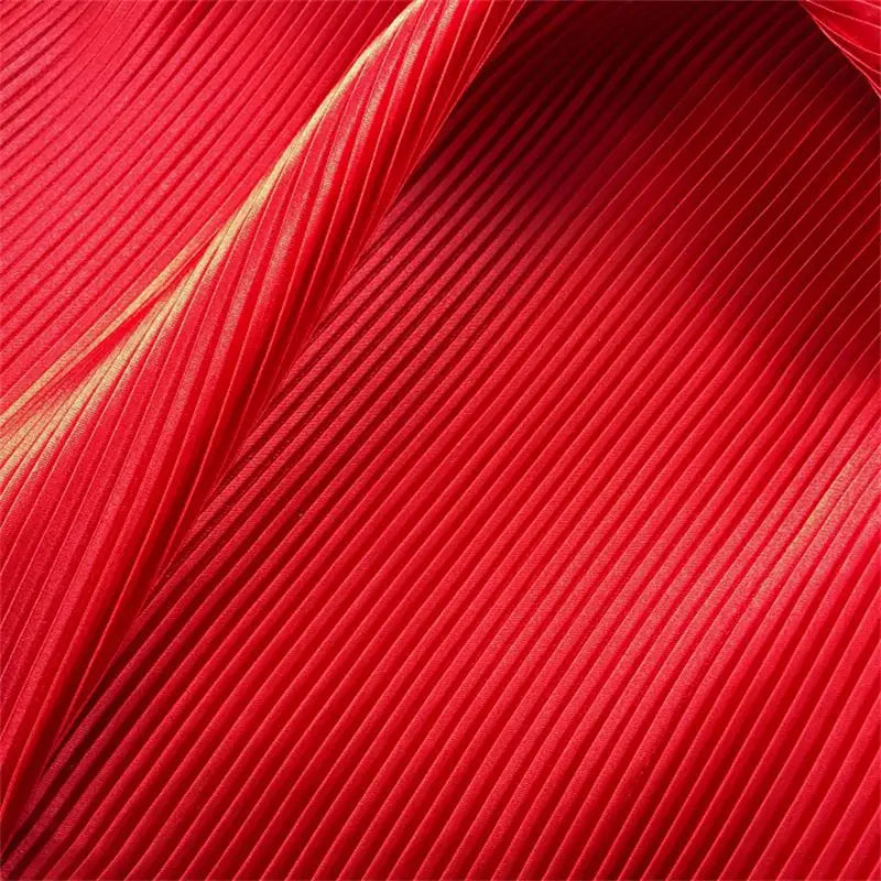 Organ Pleated Fabric Per Meter for Needlework Clothes Skirt Costume Dress Diy Sewing Designer Cloth Soft Comfortable Plain Black