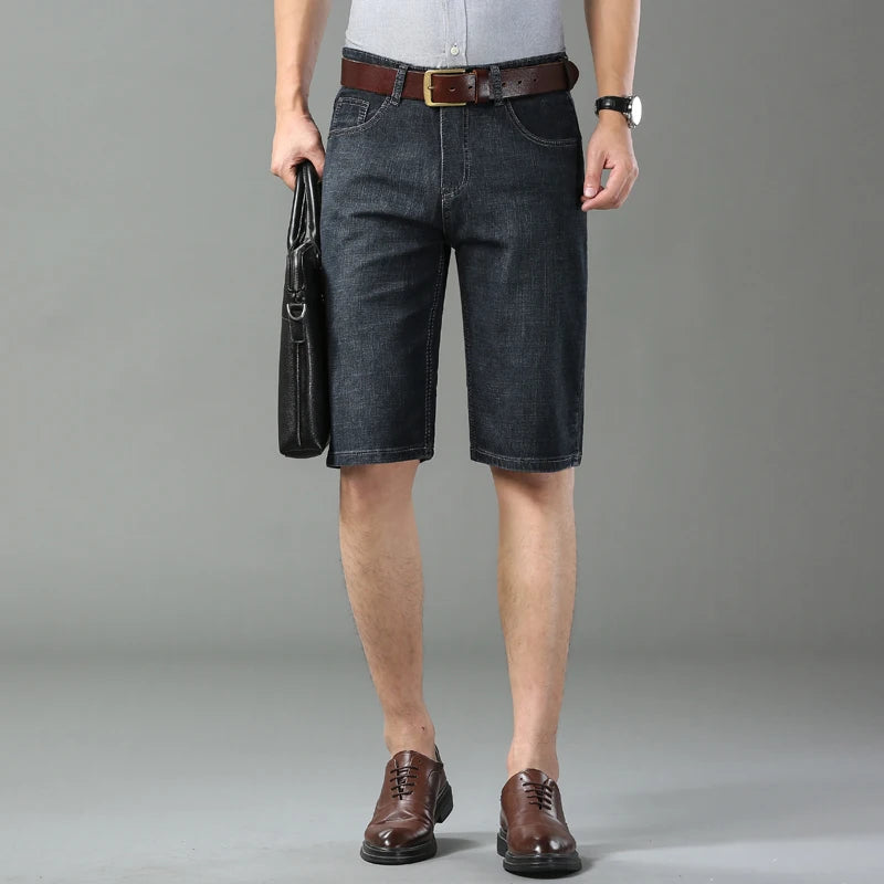 2025 New Blue Fashion Design Men's Jeans Slim Fit Straight Men's Short Jeans Summer Shorts Jeans Men's Jeans Stretch