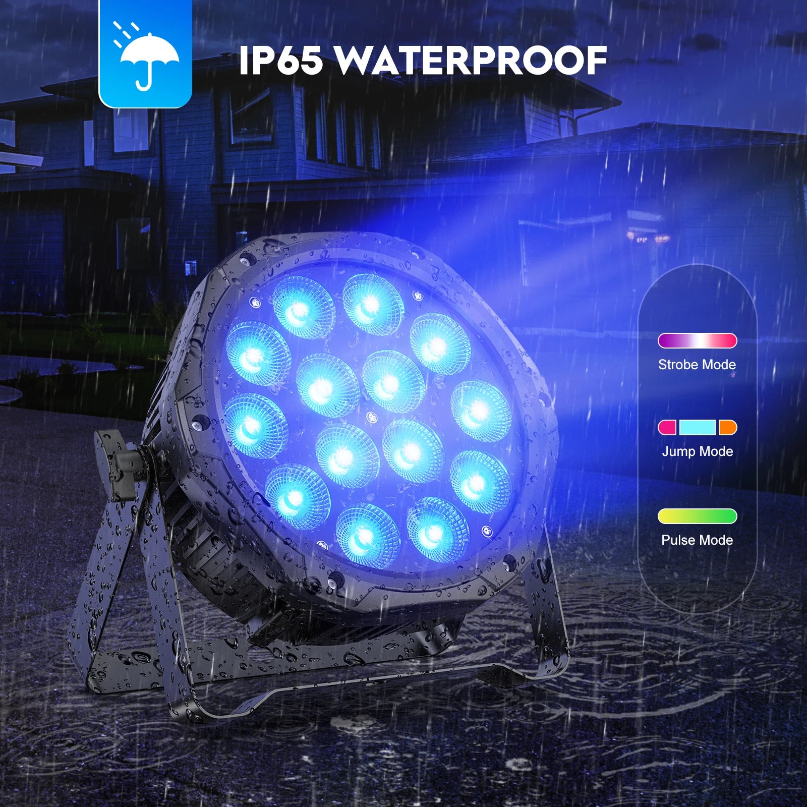 U'King 4PCS Waterproof LED Par Light 14x10W LED RGBW DJ Party Light IP65 DMX512 Effect Stage Lighting for Disco Bar Nightclub