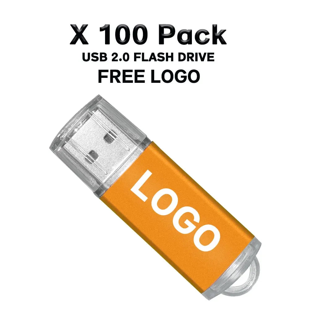 100PCS Custom Flash Drive Pen Drive 4GB 8GB 16GB 32GB 64GB High Speed Usb Stick 2. 0 Memoria Stick Memory Flash Drive Pendrive