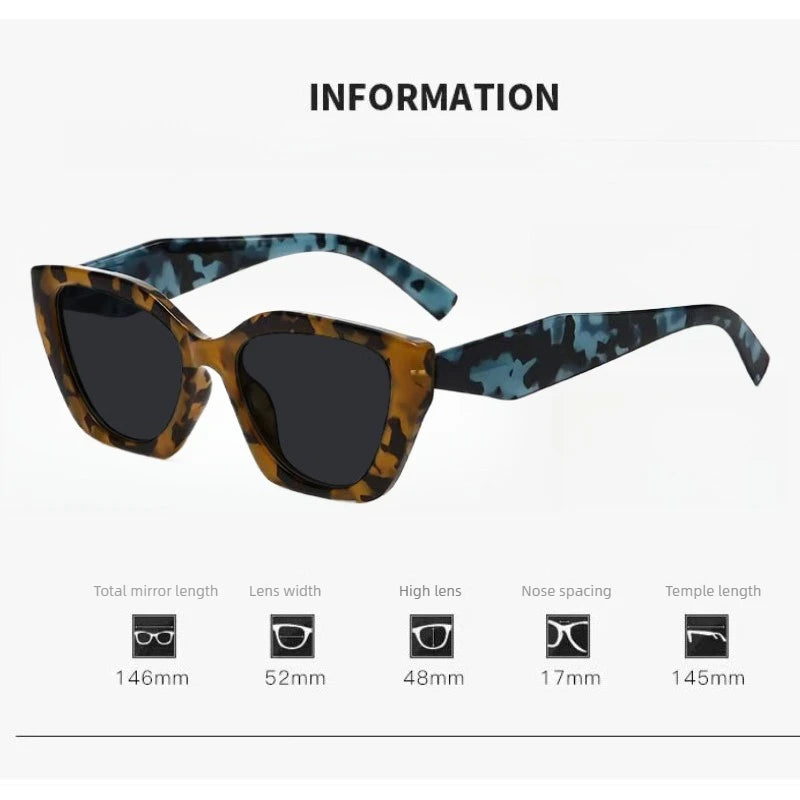2026 New Myopia Sunglasses Unisex Fashionable Retro Leopard-Print Frames for Prescription Glasses Trendy Oversized Sunglasses