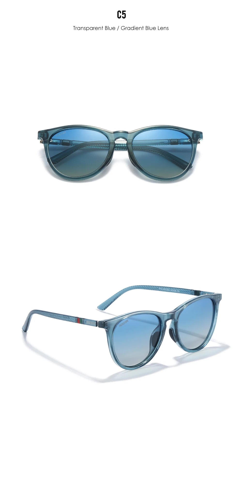 KDEAM Women's Vintage Sunglasses Polarized And Photochromic Lenses Sunscreen Sunglasses Female For Traveling Driving Hiking