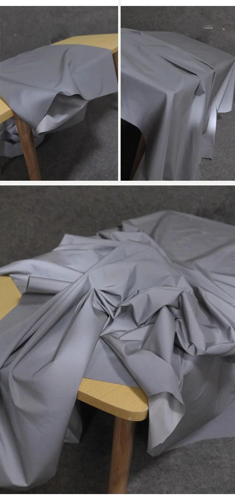 Noctilucent Reflective Fabric Silver By The Meter for Coats Down Jacket Sewing Fashion Designer Cloth Diy Textile Textured Silky