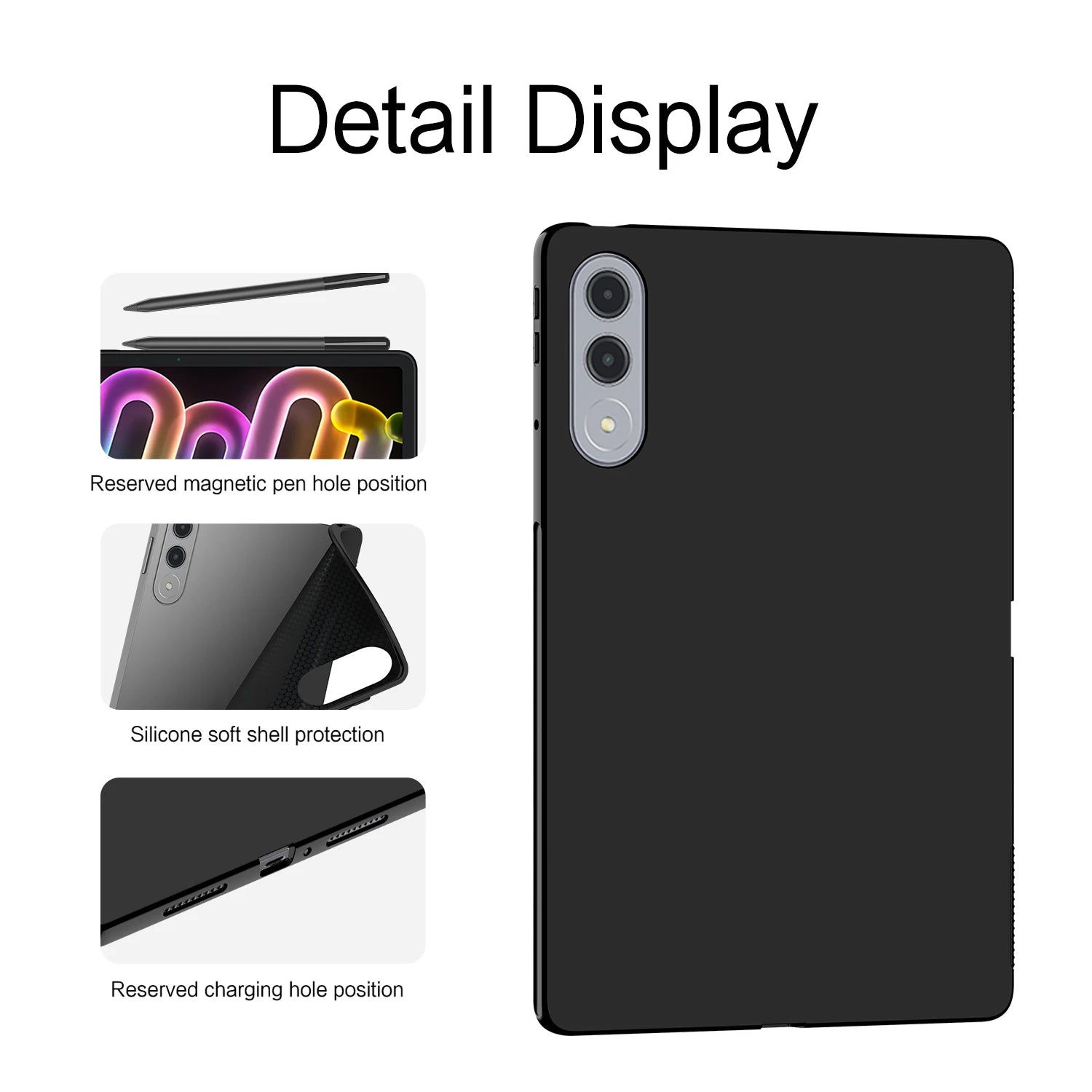 AJIUYU Soft Case For Lenovo Xiaoxin Pad Pro GT 11.1 inch 2025 Protective Case TB710FU 11.1" Tablet Silicone TPU Shell Back Cover