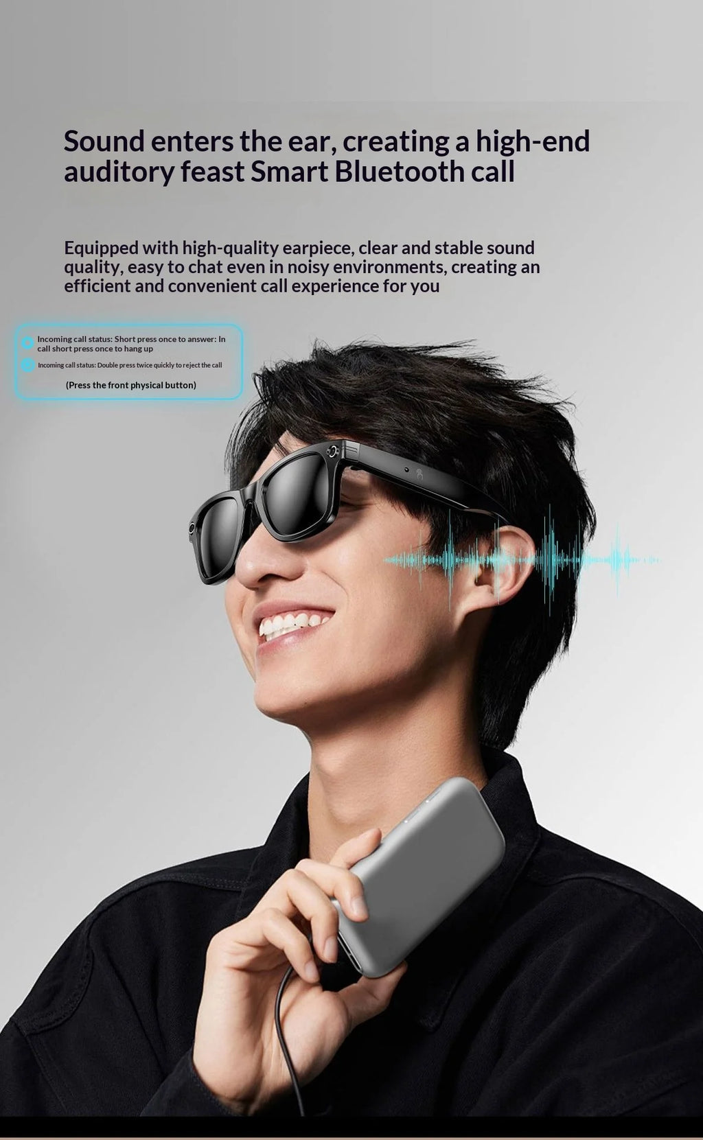 2025 AI Smart Glasses - 8MP Camera for First-Person Vlog, Voice Translation, Music & Calls, IP65 Waterproof, Ultra-Light