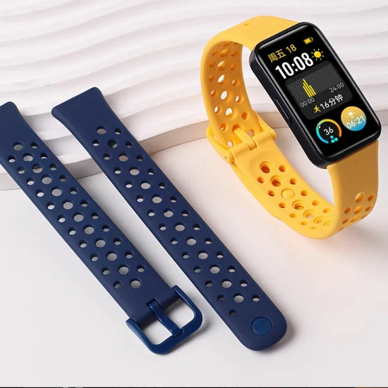 Silicone Straps For Huawei Band 10 9 8 Strap Accessories Replacement Sport Breathable Bracelet Correa Huawei Bands 10 9 8/8NFC