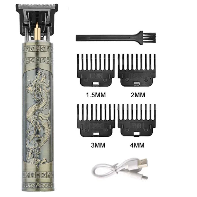 Vintage USB Fast Charging Cordless Hair Clipper Trimmer Portable Electric Shaver Professional Barber Hair Cutting Machine