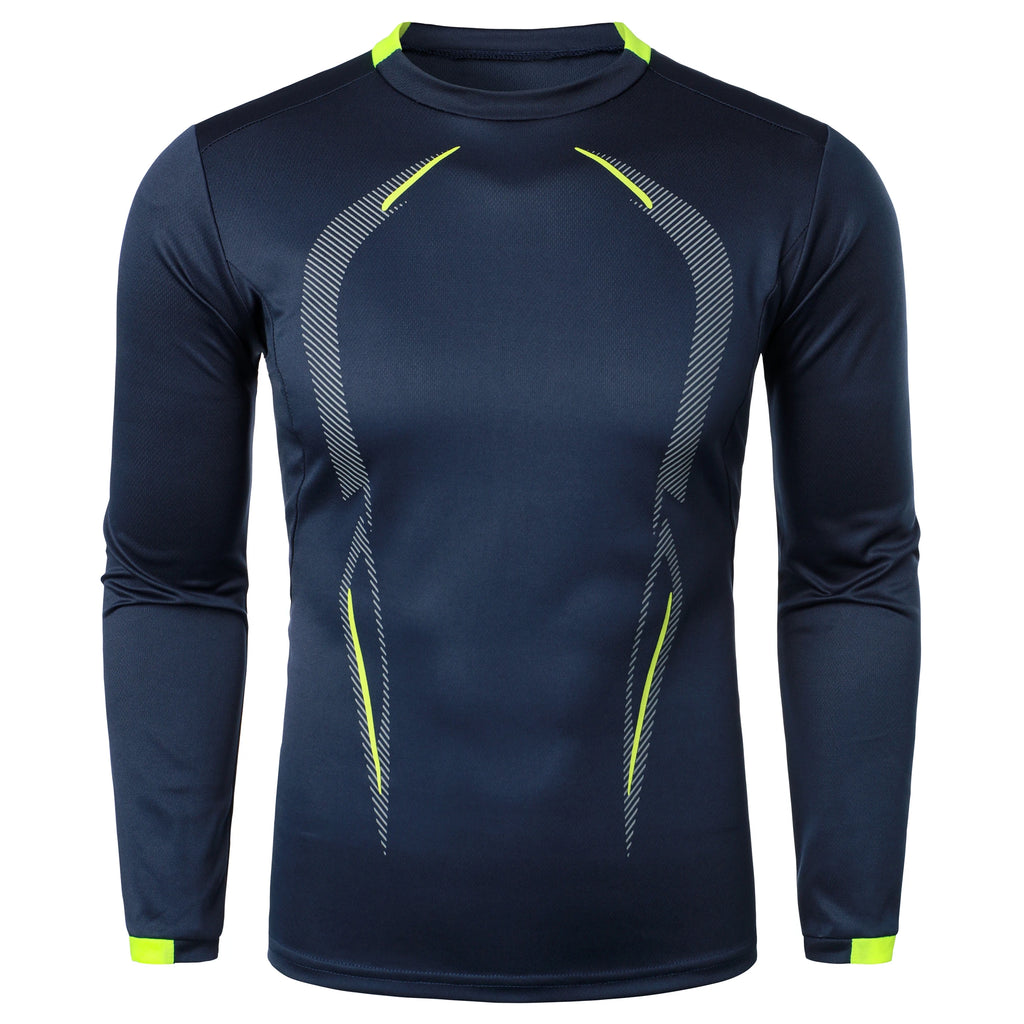 Summer men's fitness sports training Breathable short sleeve quick drying clothes men's sports fashion long sleeve T-shirt