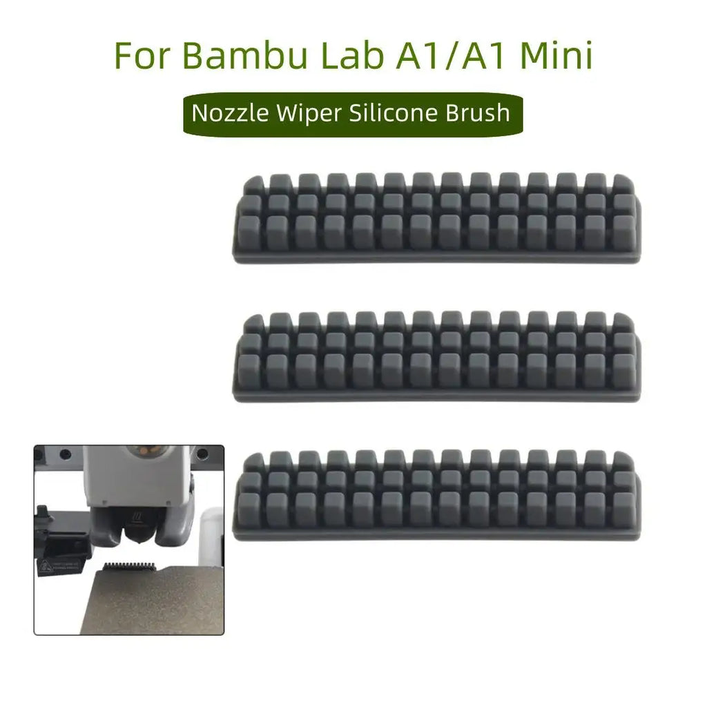 Nozzle Brush For Bambu Lab A1 Wiper Silicone Brush Hotbed Mounted Scrubbers For Bambu A1 Mini Cleaning Tool 3D Printer Accessory