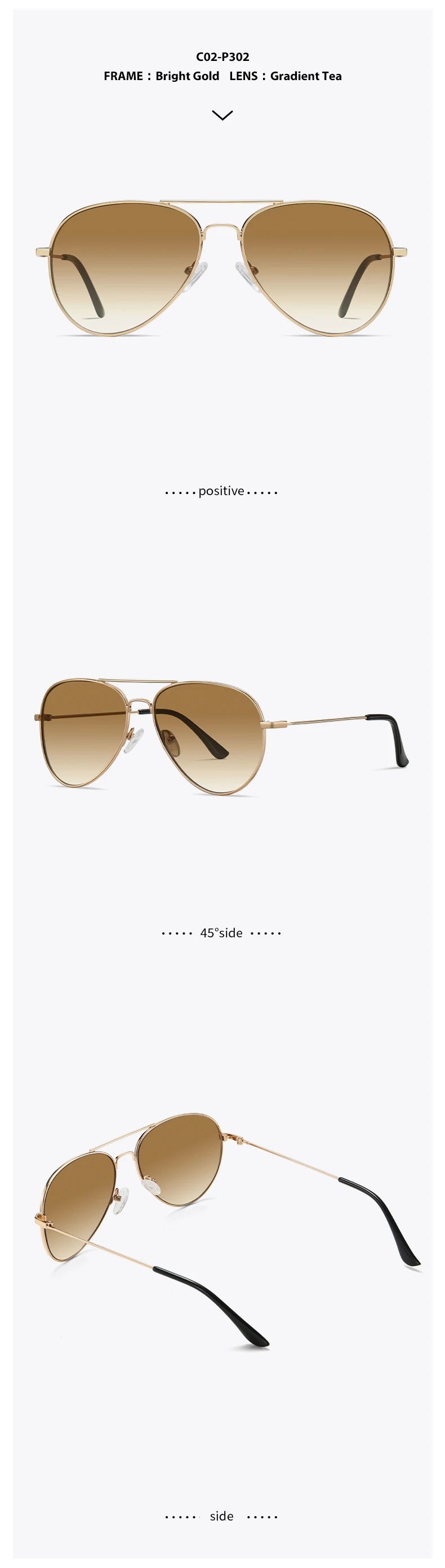 Men Concave Sunglasses Women Anti Rays UV400 Sun Glasses Metal Eyeglasses Frame Pilot Goggles Travel Driving Sunscreen Eyewear