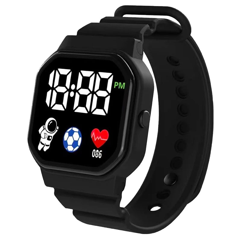 Kids Watch Sport LED Digital Watches Spaceman Silicone Strap Waterproof Electronic Wristwatch for Children Boys Girls Gifts