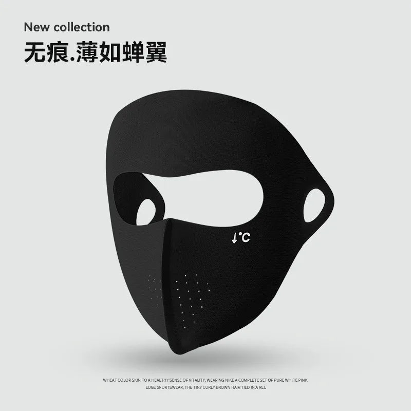 Sunscreen mask for men, full face coverage, ice silk mask for running, fishing face mask, summer cycling face mask, Gini