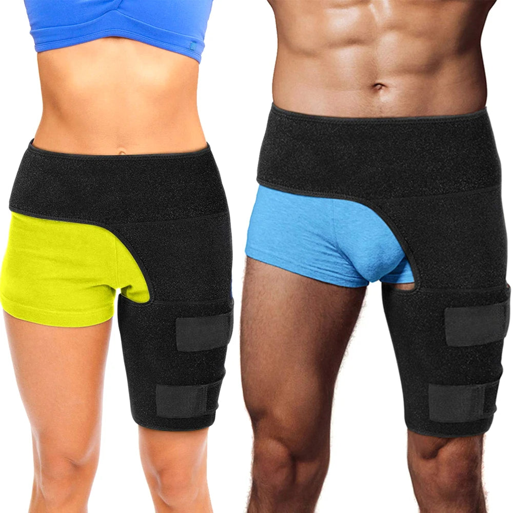 Adjustable Hip Groin Stabilizer and Hip Brace for Sciatica Pain Relief,Thigh Compression Support Wrap Sleeve for Hip Joint Pain