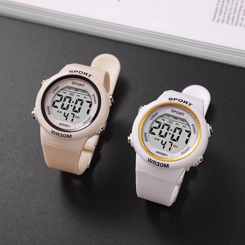 Multi functional alarm clock for boys and girls, college style electronic watch