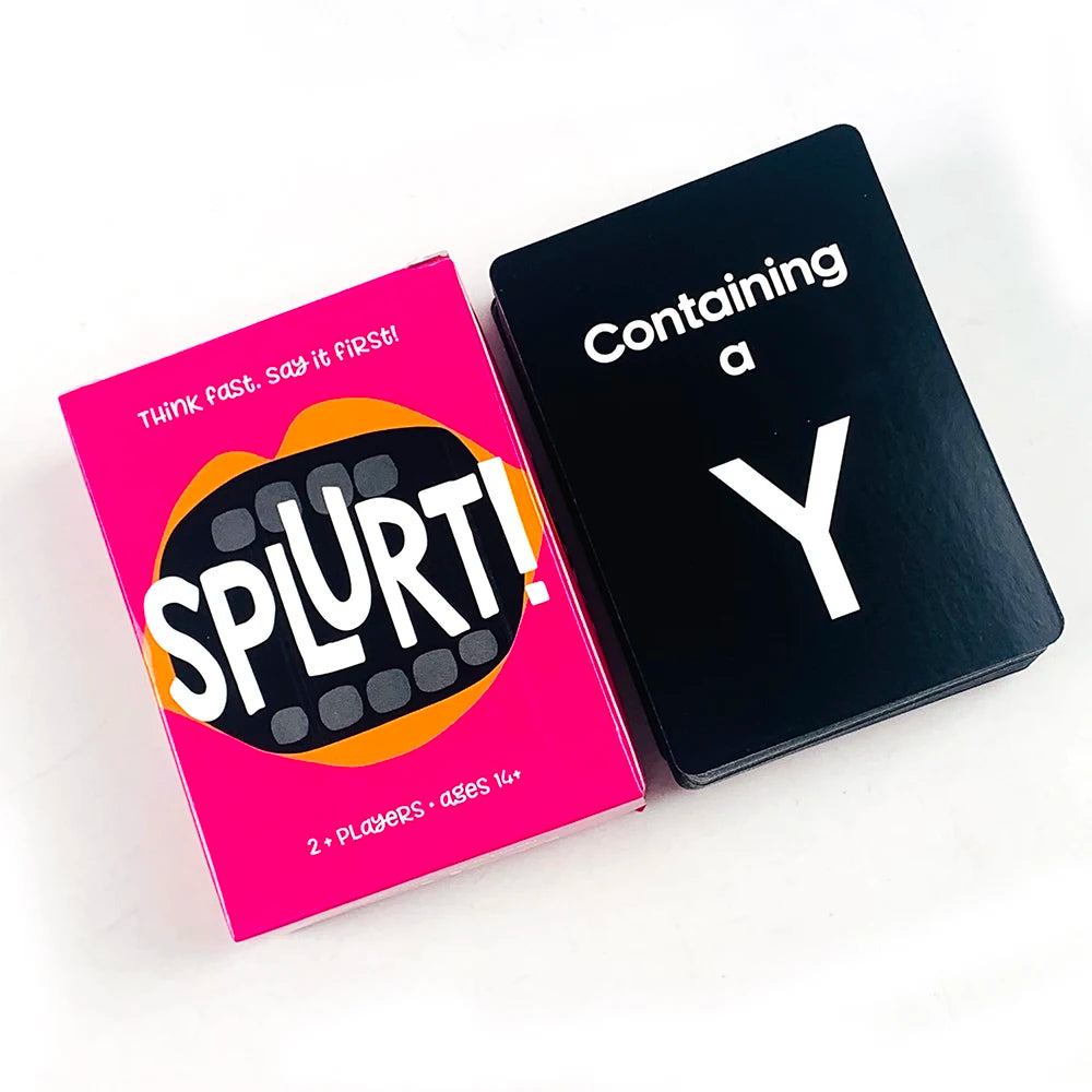 Splurt! Think Fast Say It First! Portable Party Card Travel Game Pink Board Game Birthday Gifts Family Gathering Game Cards