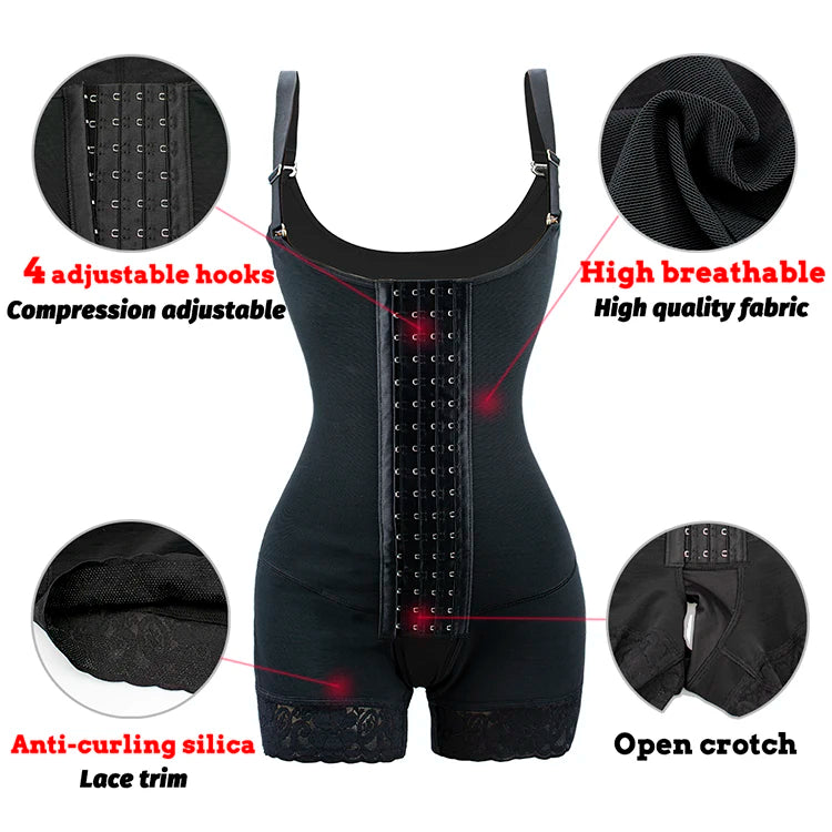 Abdomen Control Girdles Shapers Colombian Faja Body Slimming Corset Flat Tummy Sheath Carving Woman Suspenders Female Shapewear