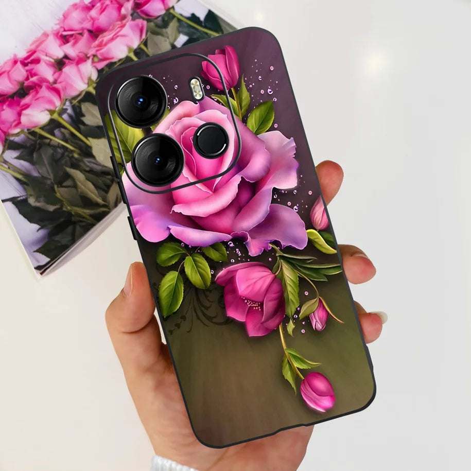 For Tecno Pop 7 Pro Pop7 Case Fashion Marble Soft Silicone Matte Coque For Tecno Spark Go 2023 Funda Pop7Pro BF6 BF7 BF7h Bumper