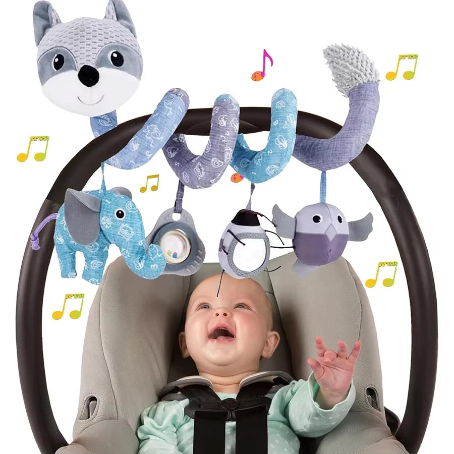 Car Seat Toys for Babies 0-6 Months Boys Girls Newborn Toys Stroller Toy Carseat Toys Hanging Toys Music Rattle Baby Toys