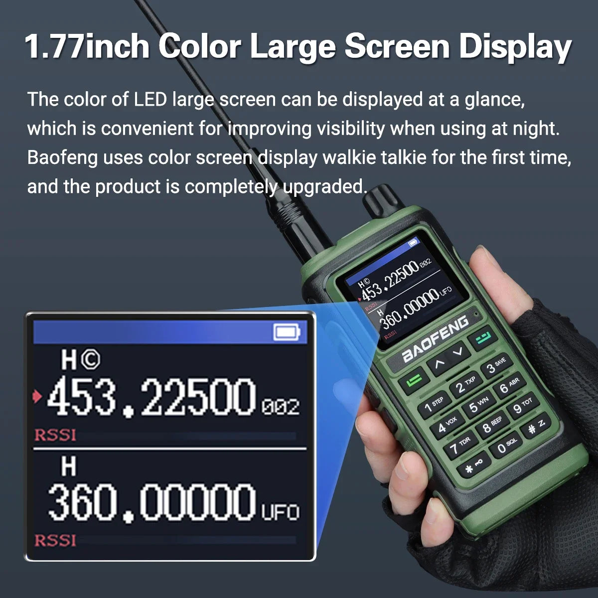 Baofeng UV17 Air Band Walkie Talkie 999 CH Draadloze kopieerfrequentie NOAA Zes bands Amateur Ham Tweerichtingsradio voor