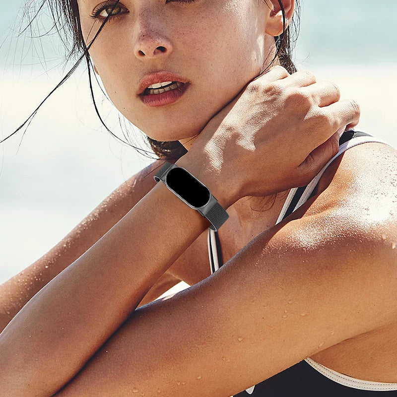 NEW Stainless Steel Strap for Xiaomi Mi 9 8 Band Metal Milanese Bracelet on Mi Band 8 Wristband for Mi Band 9 8 Strap Accessory