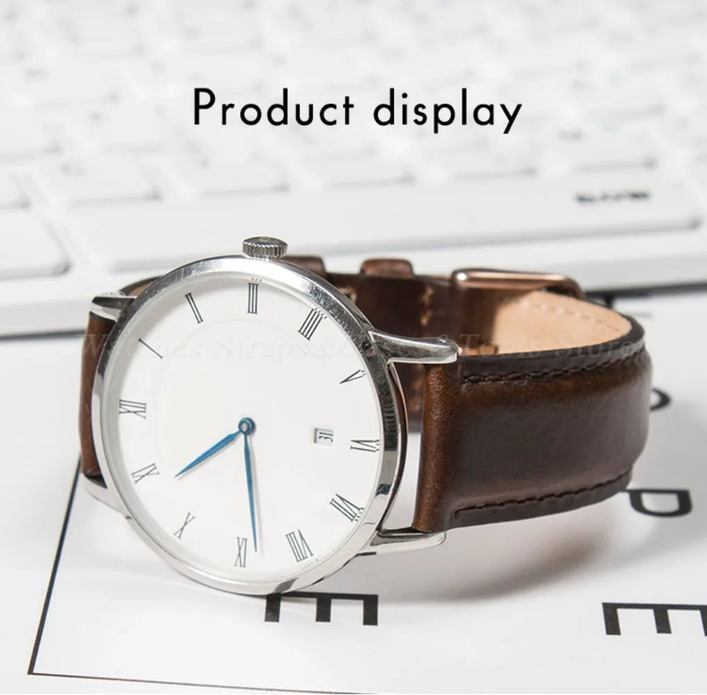 Genuine Leather Watch Straps For DW For Omega Watchband 12mm 13mm 14mm 17mm 18mm 19mm 20mm 22mm Women Men Sport Wrist Bracelets