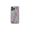 Fruit Floating Icons Quicksand Case for iPhone 16 15 Pro Max Clear Hard Plastic Protective Coque Liquid Sand Cover Phone Housing