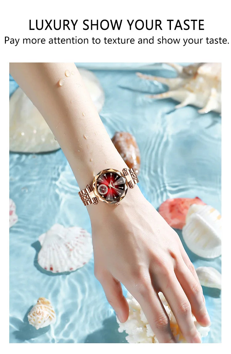 POEDAGAR Luxury Ladies Wristwatch Waterproof Stainless Steel Quartz Elegant Watches For Woman Simple Casual Dress Women's Watch
