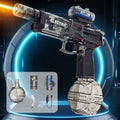 Summer Fully Automatic Electric Water Gun with Light Rechargeable Continuous Firing Party Game Kids Space Splashing Toy Boy Gift