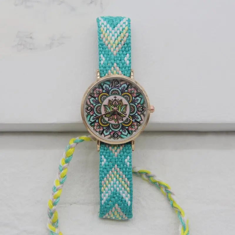2025 New Ladies Knitted Style Watch Ladies Exquisite Disc Watches Bohemian Style Watch Birthday Gift  Reloj Mujer