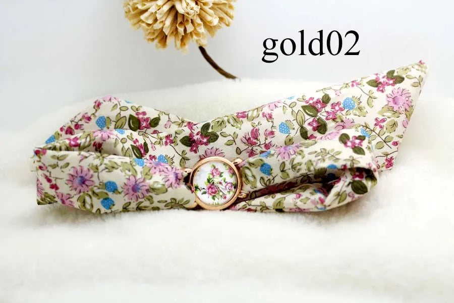 Shsby  New Design Ladies Flower Cloth Wristwatch Fashion Women Dress Watches High Quality Fabric Watch Sweet Girls Watch Gift