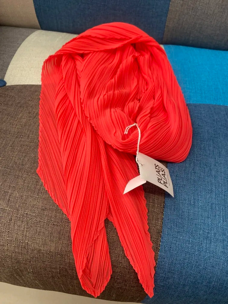 Miyake Pleated Women Scarf Shawl Fabric Korean Fashion Thin Sunscreen Scarf Foulard Femme Luxe Marque Hijabs for Woman
