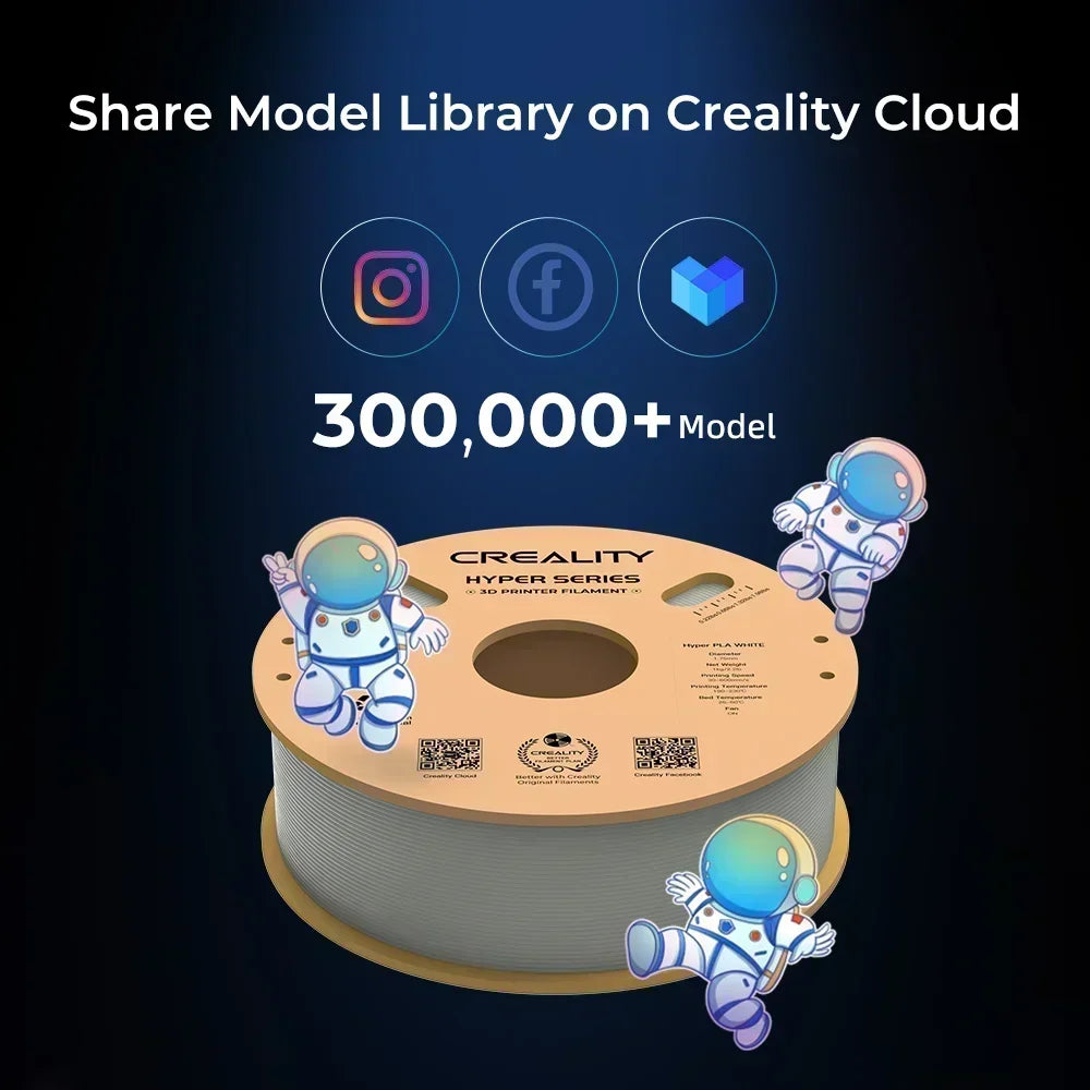 Creality Hyper PLA Filament 1KG High Precision Faster Cooling Better Fluidity Non-toxic Moisture Resistance For FDM 3D Printer