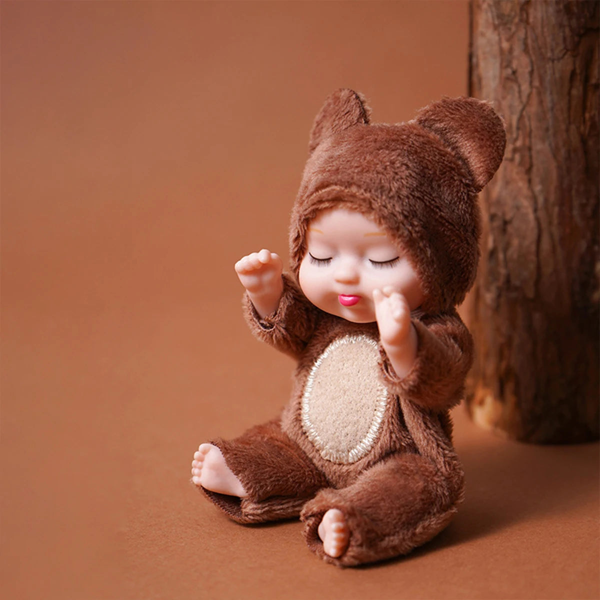 6Pcs Reborn Doll Kit Toy Simulation Princess Dolls Toy Mini Cute Sleeping Baby with Clothes Accessories Birthday Gift for Kids