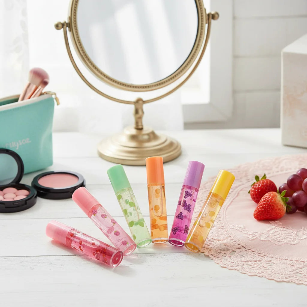 6 Colors Random Transparent Mirror Water Lip Gloss - Moisturizing Glass Lip Oil Liquid Lipstick for Makeup Enthusiasts