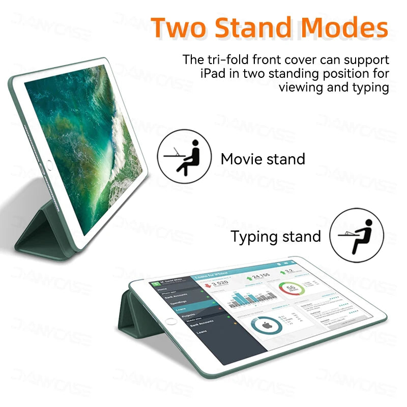 For ipad 10th generation case For iPad Air 6 M2 2024 11in 13in M4 Pro 11 12.9 Air 4 5 10.9 iPad 10.2 7 8 9th 9.7 mini 6 7 Cover
