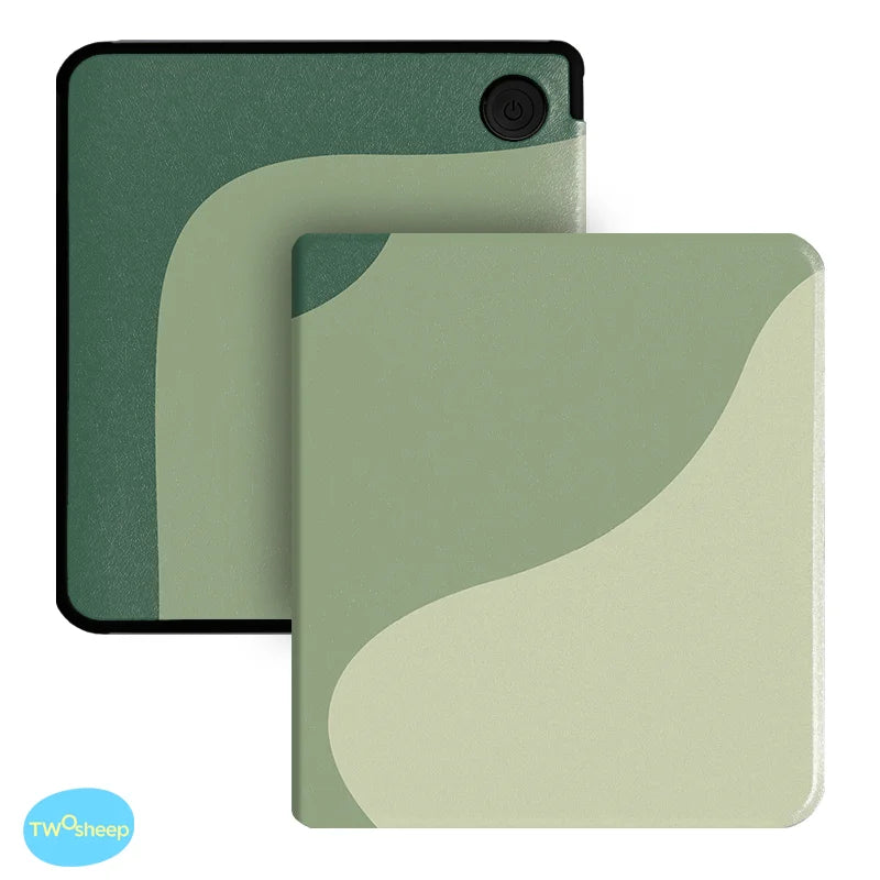 Twosheep 7-inch Case for Kobo Libra Colour and Kobo Libra2 TPU Shell Magnetic Flip Auto Sleep Wake Cover Solid Color Pattern