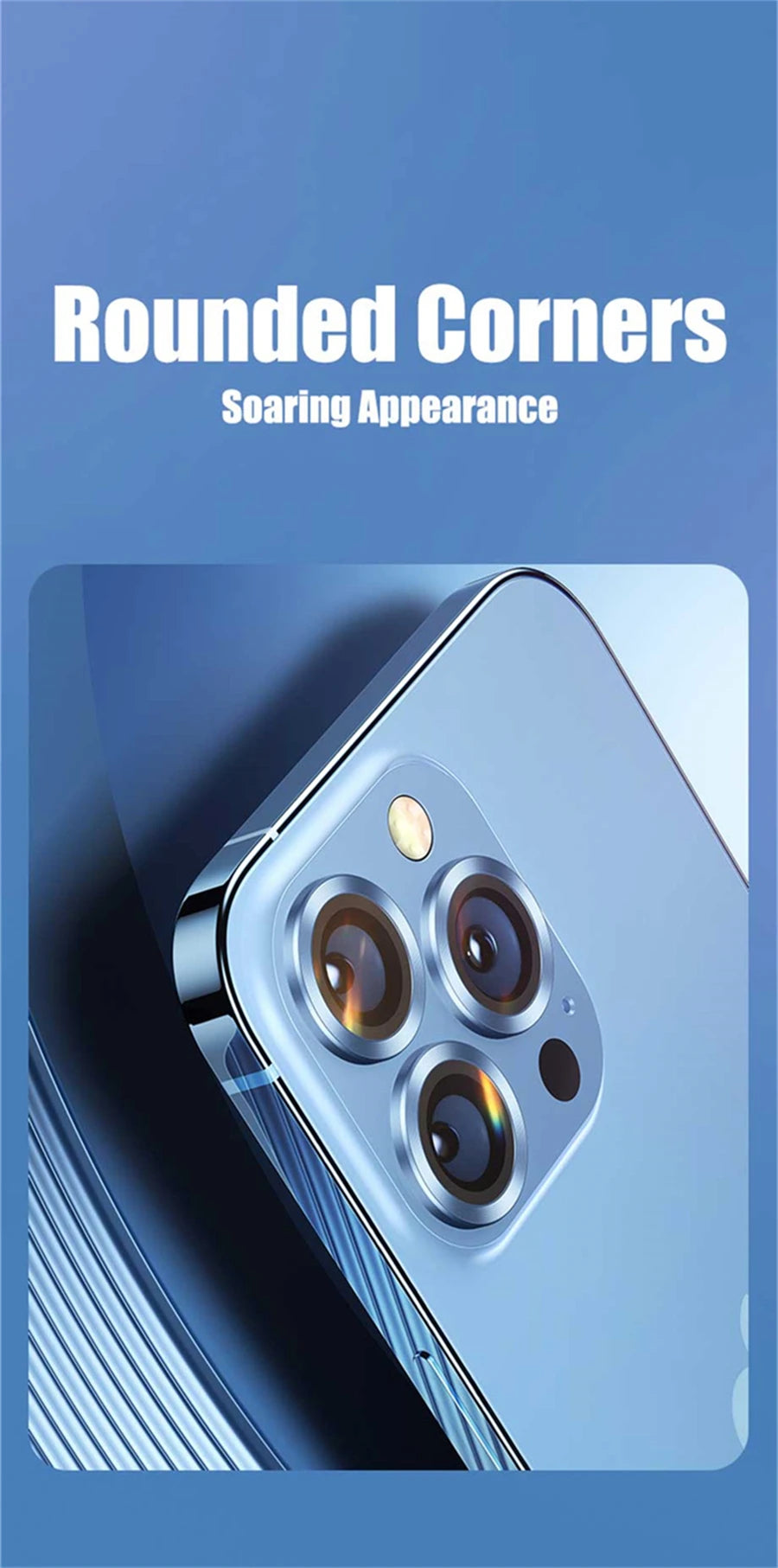 Original Titanium Color Camera Protector For iPhone 16 Pro Max 15 14 13 12 Mini Pro Max Metal Ring Tempered Glass Lens Cover Cap