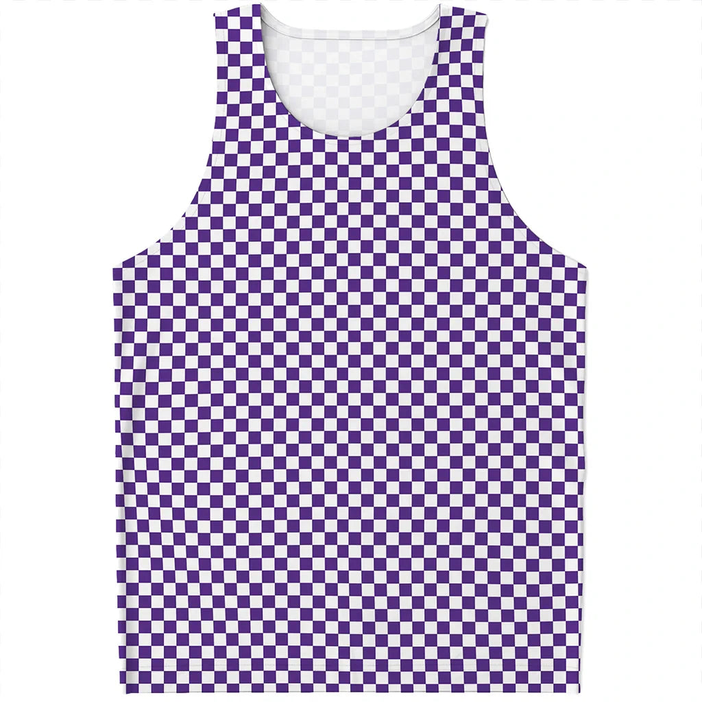 Simple Checkered Pattern Tank Tops Summer Fashion Streetwear 3D Printed Sleeveless T Shirts Casual Oversized Vest Mens Clothing