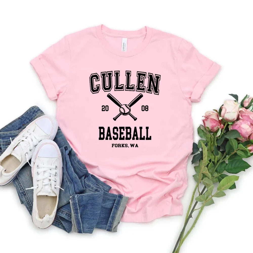 Twilight T Shirt Forks T-shirt Cullen Baseball Shirt Unisex Women Men Tshirts Graphic Tee Streetwear Women Top Crewneck Tshirts